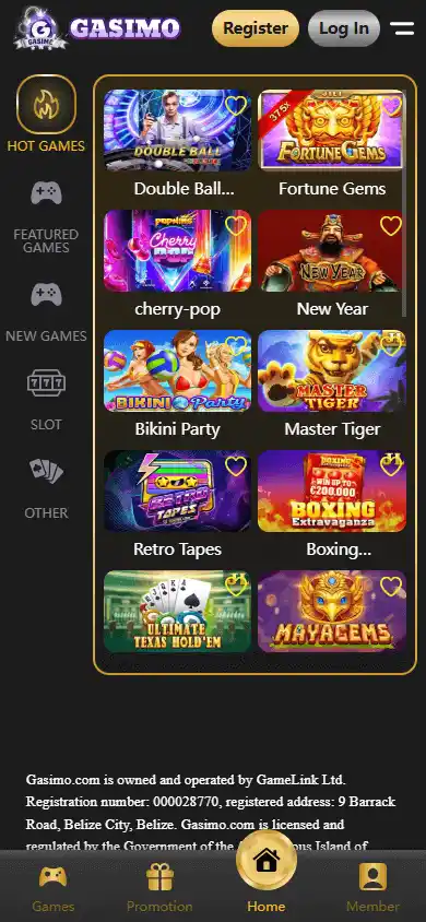 Gasimo Casino screenshot 4