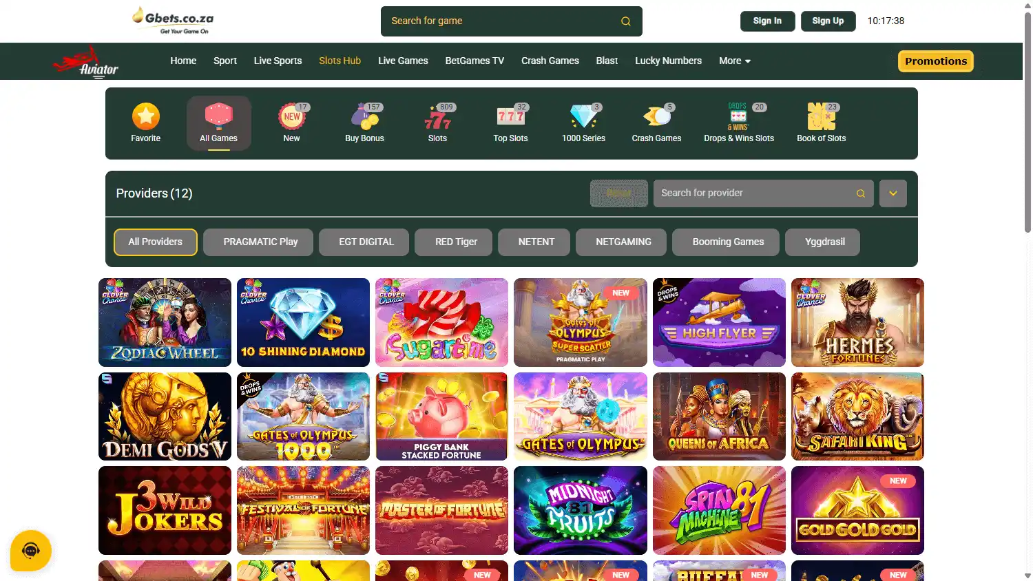 Gbets Casino screenshot 3
