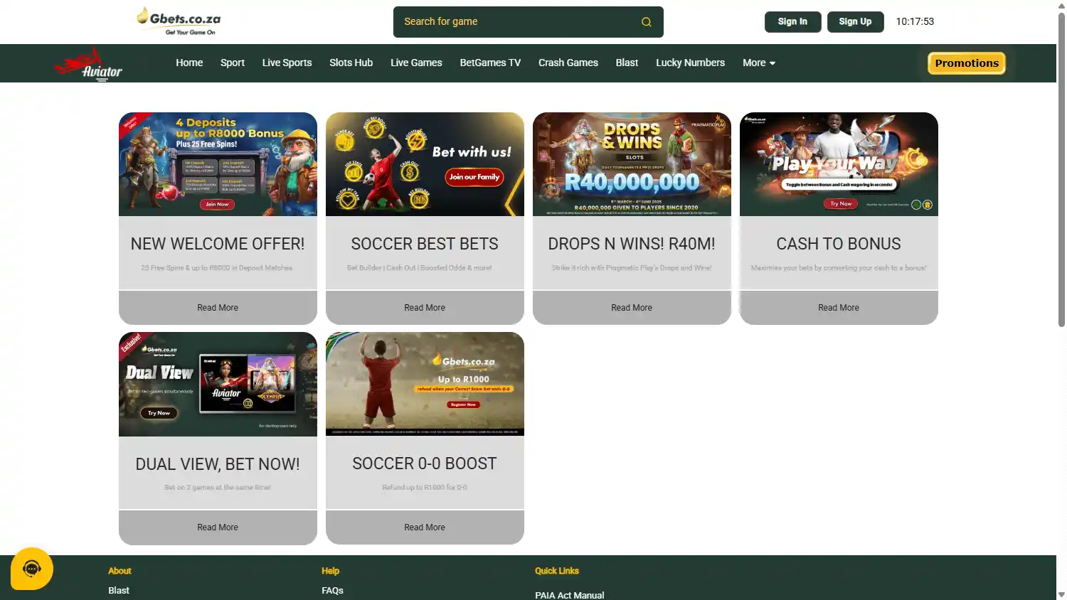 Gbets Casino screenshot 4