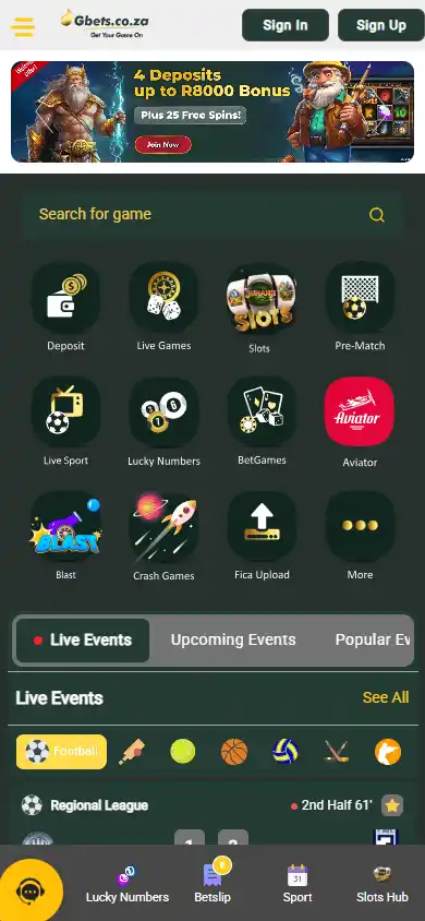 Gbets Casino screenshot 4