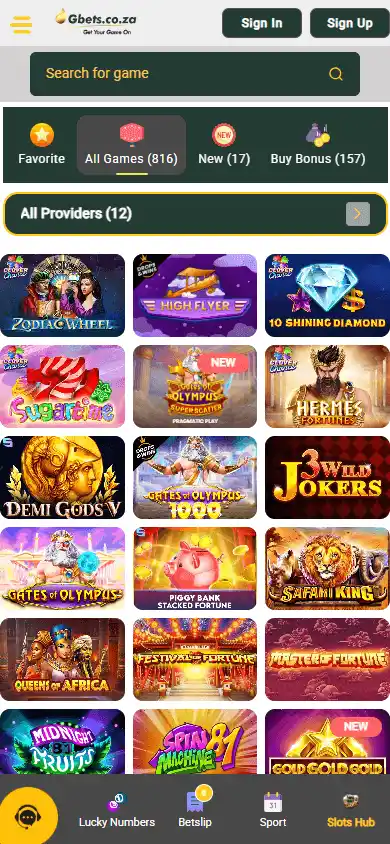 Gbets Casino screenshot 5
