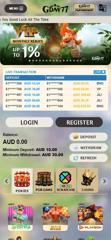 GDay77 Casino screenshot 3
