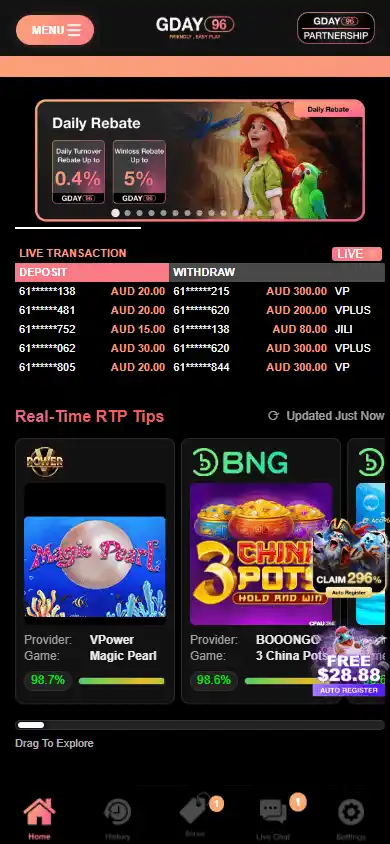 GDAY96 Casino screenshot 3