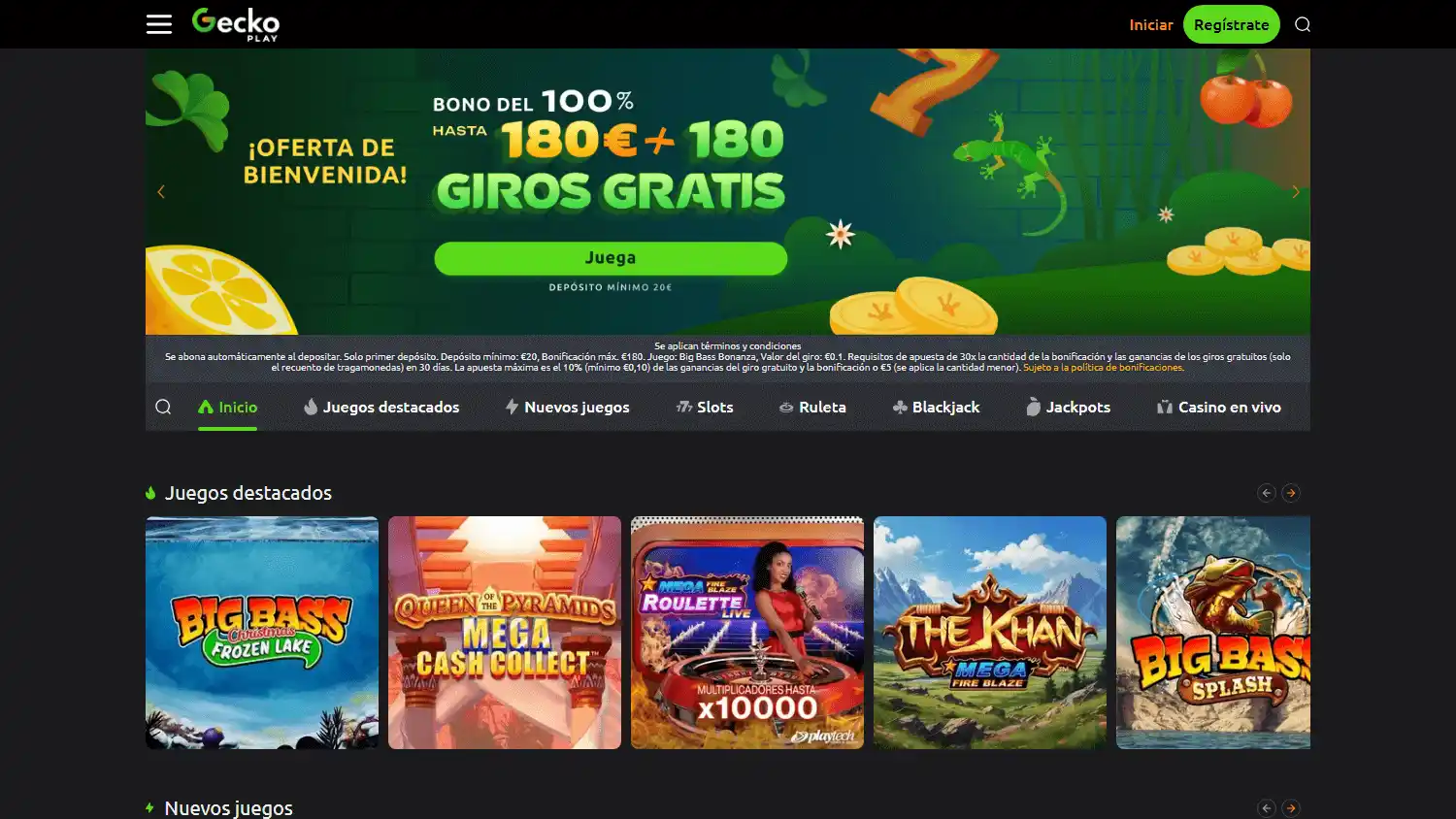 Geckoplay Casino ES screenshot 1