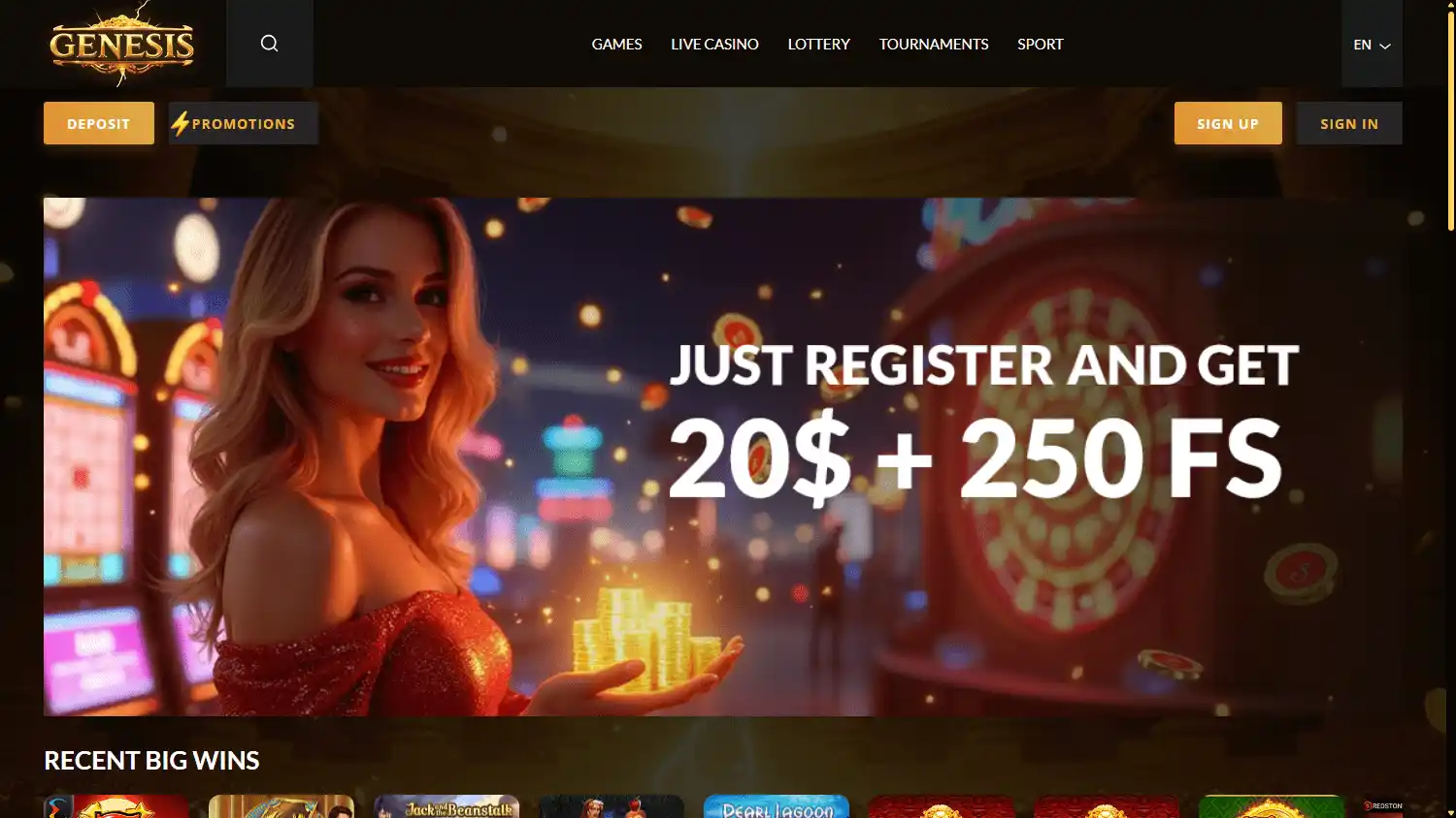 Genesisgame Casino screenshot 1