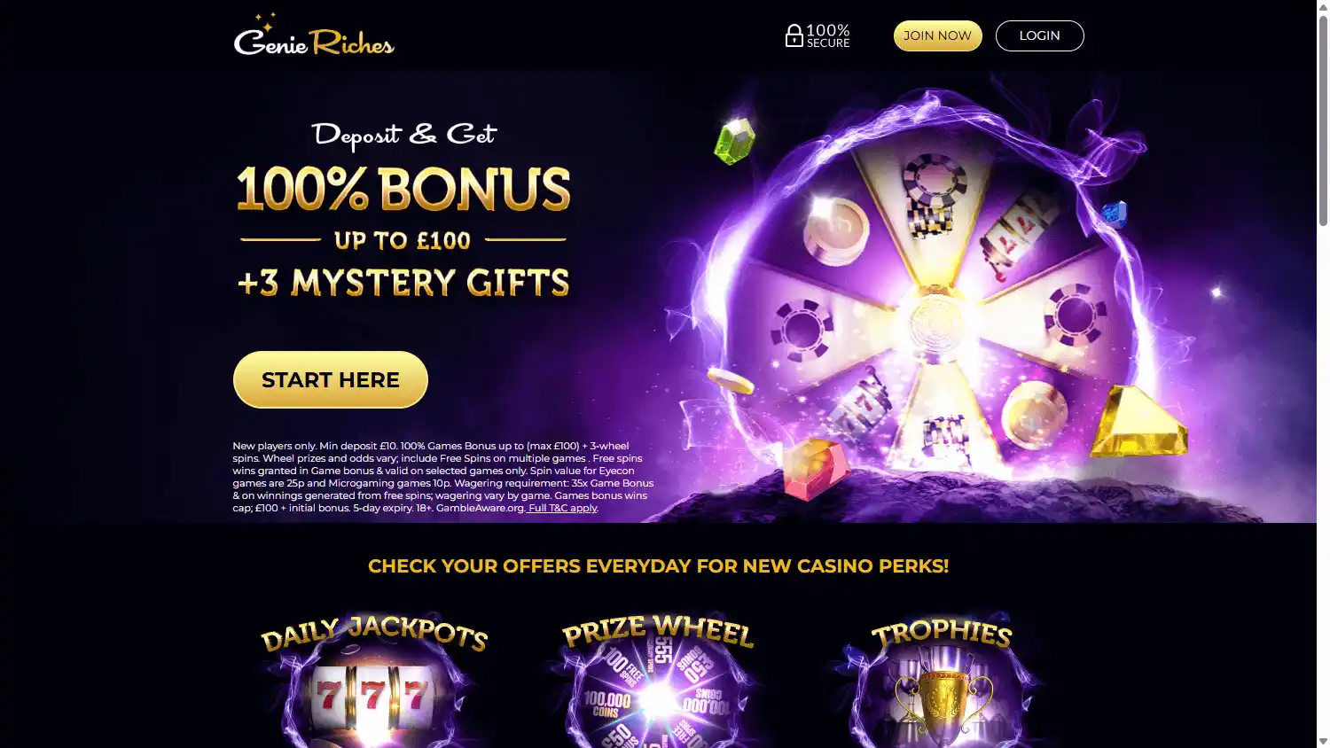 Genie Riches Casino screenshot 1