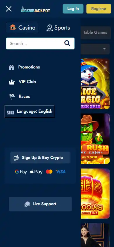 GenieJackpot Casino screenshot 4