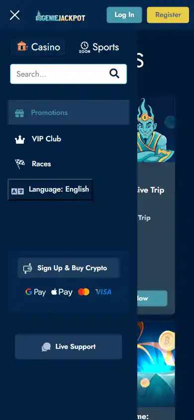 GenieJackpot Casino screenshot 5