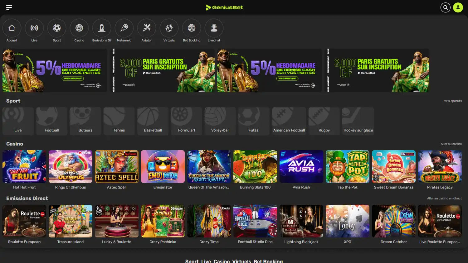 GeniusBet Casino screenshot 1