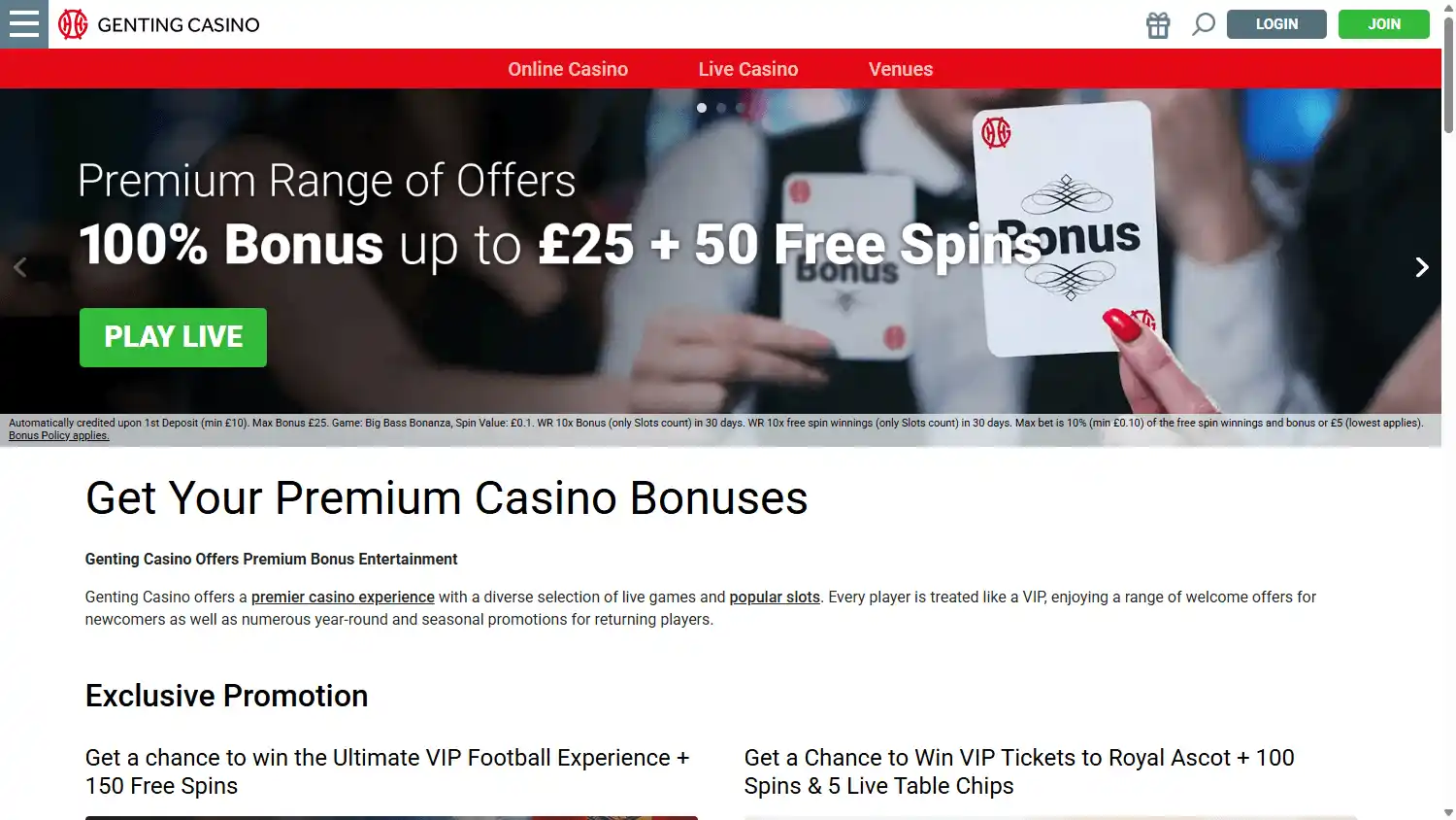 Genting Casino UK screenshot 3