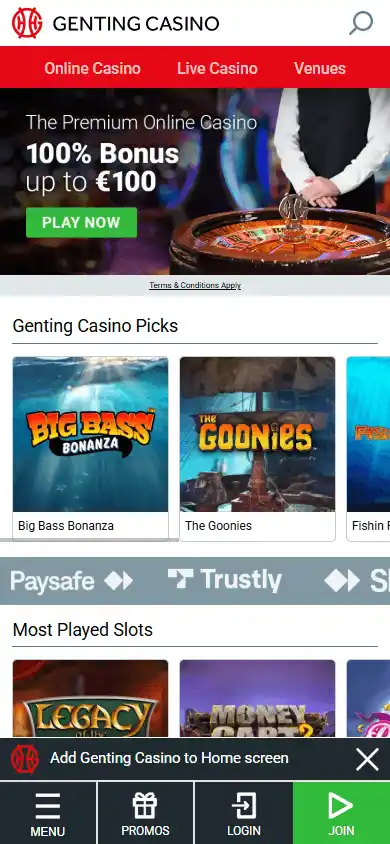 Genting Casino UK screenshot 4
