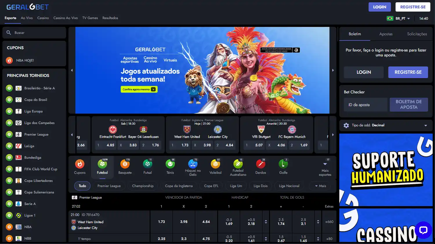 Geralbet Casino screenshot 1