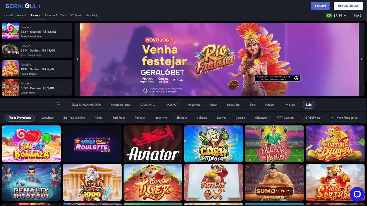 Geralbet Casino screenshot 2