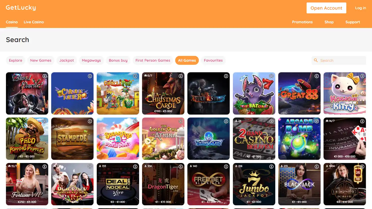 Get Lucky Casino screenshot 2
