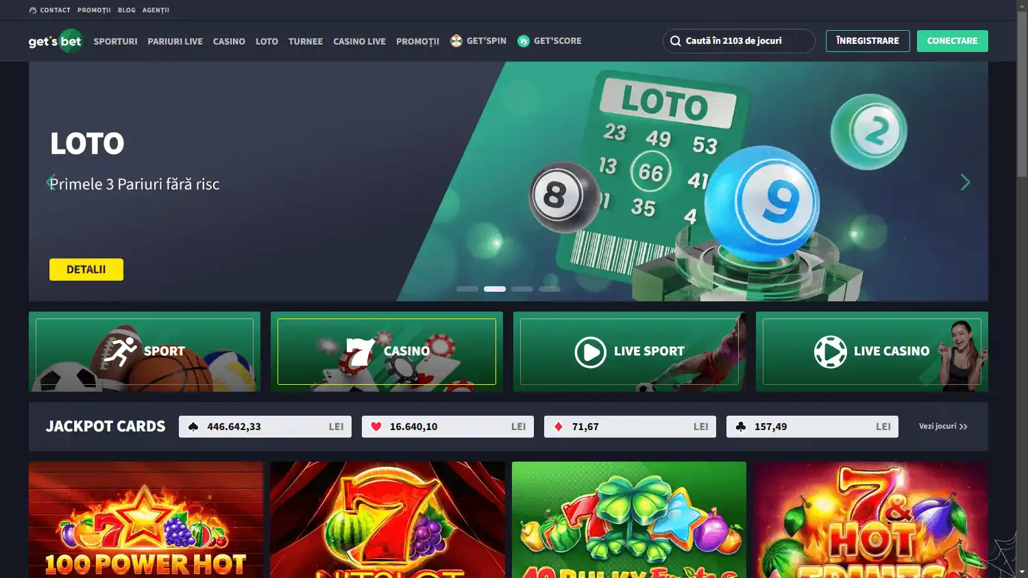 Get's Bet Casino screenshot 1
