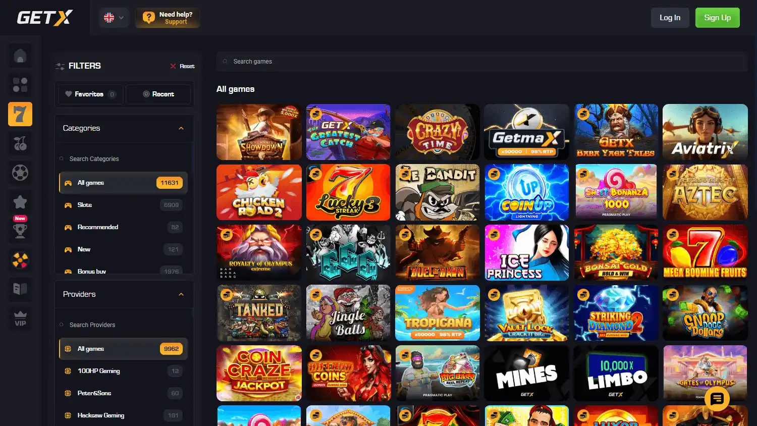 GETX Casino screenshot 2