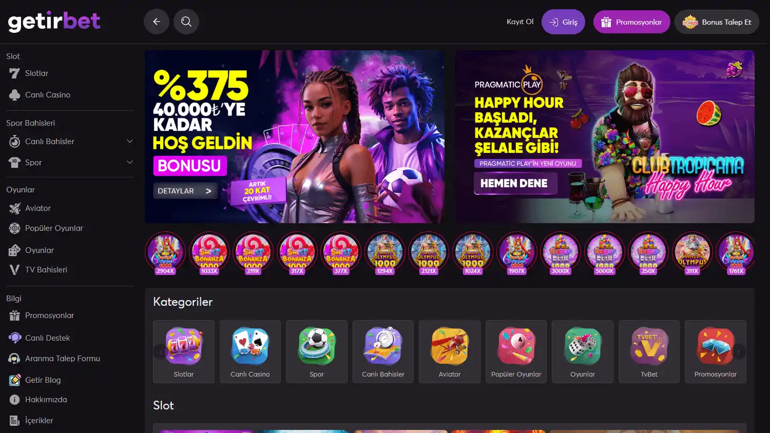 Getirbet Casino screenshot 1