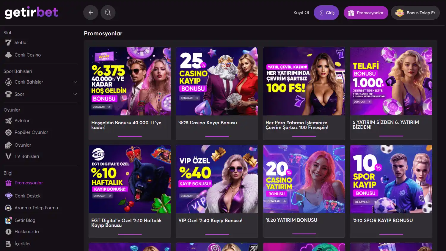 Getirbet Casino screenshot 3