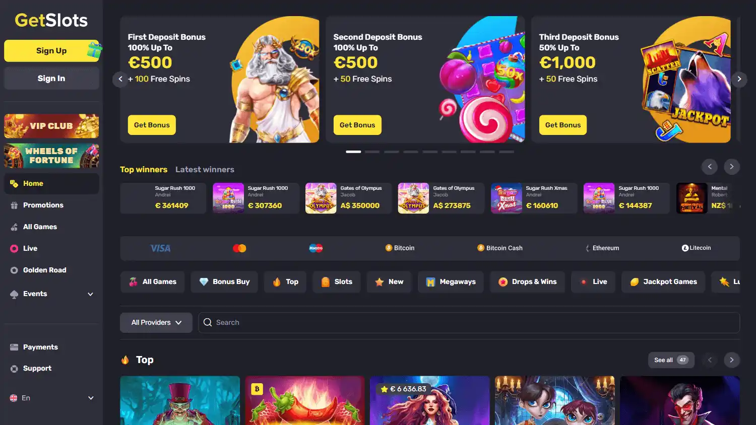 GetSlots Casino screenshot 1