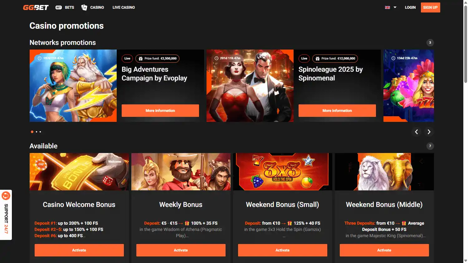 GG.BET Casino screenshot 3