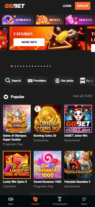 GGBet Casino screenshot 6