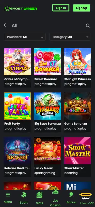 Ghost Wager Casino screenshot 3