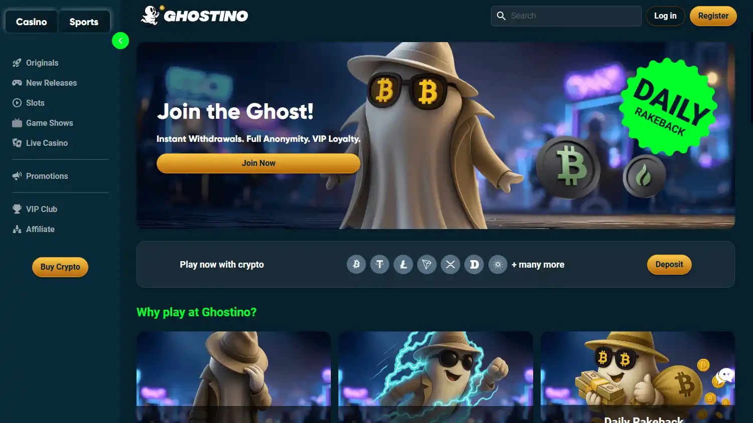 Ghostino Casino screenshot 1
