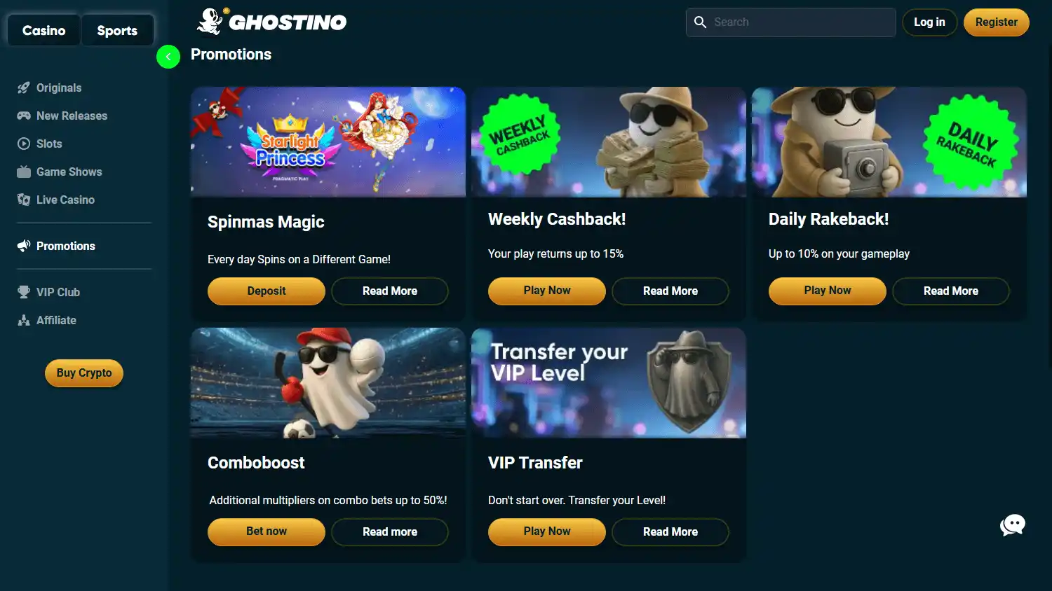 Ghostino Casino screenshot 3