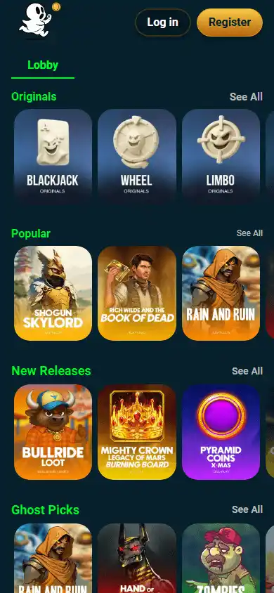 Ghostino Casino screenshot 5