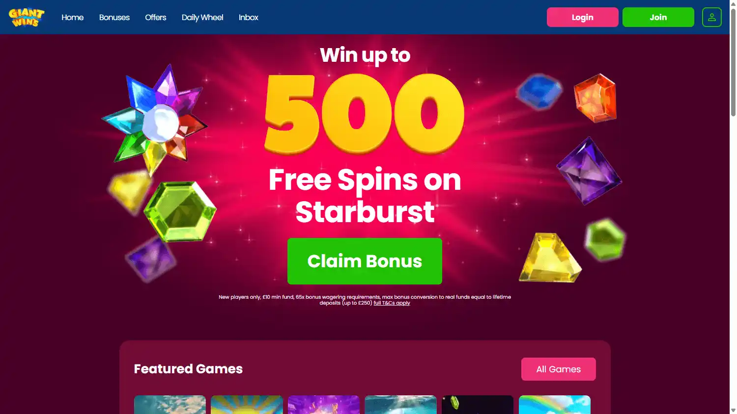 Giant Wins Casino screenshot 1