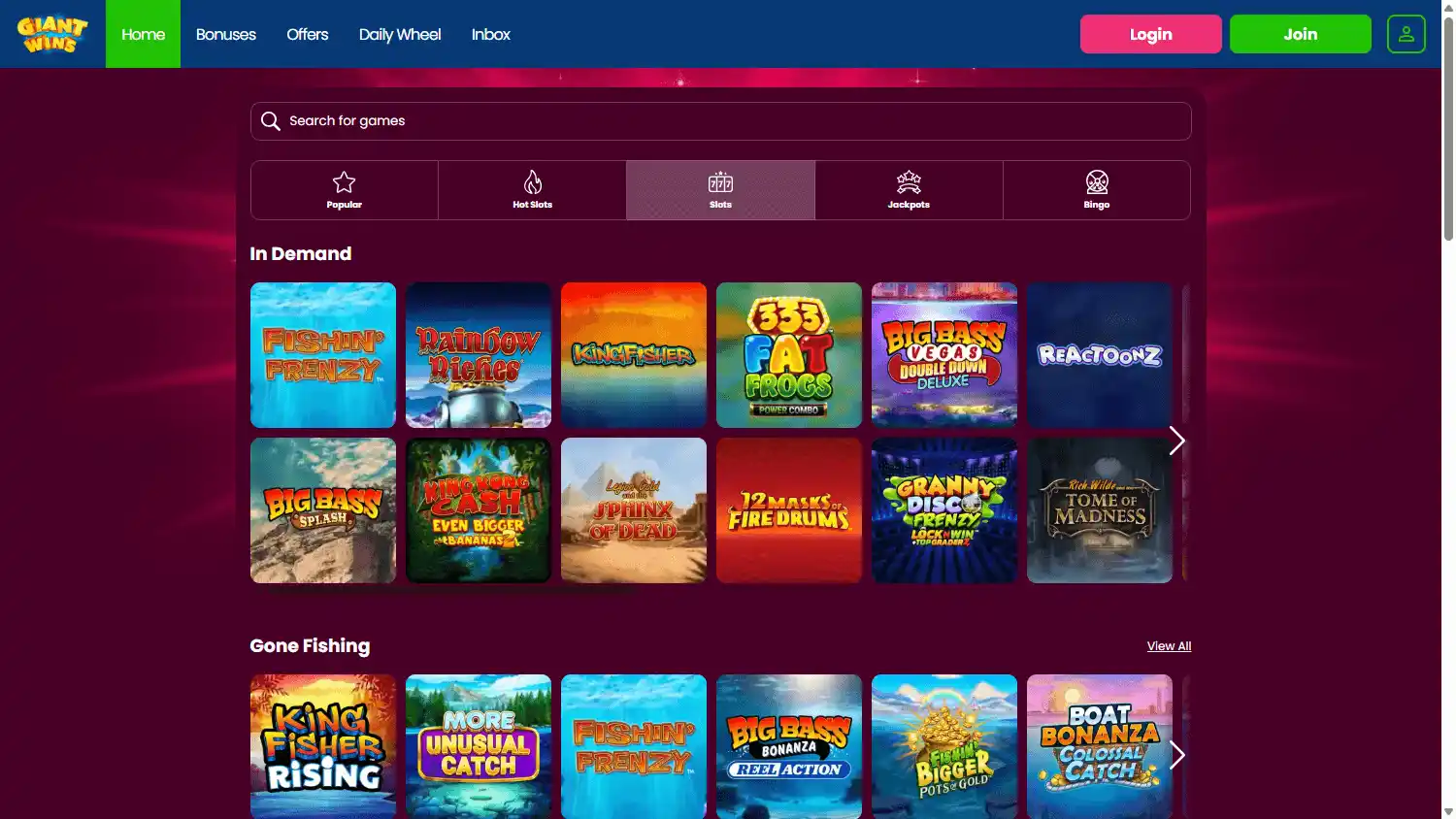 Giant Wins Casino screenshot 2