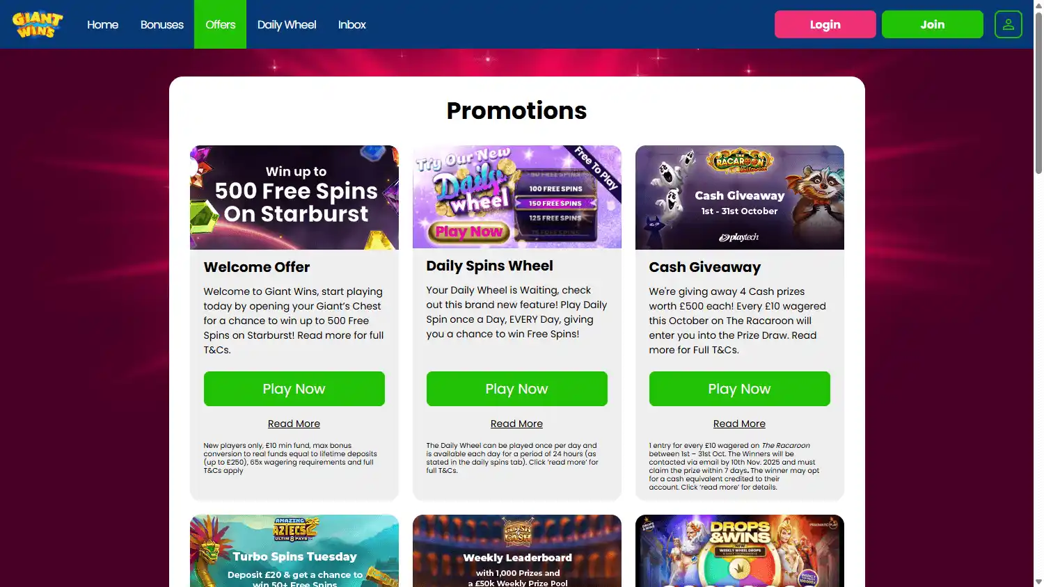 Giant Wins Casino screenshot 3