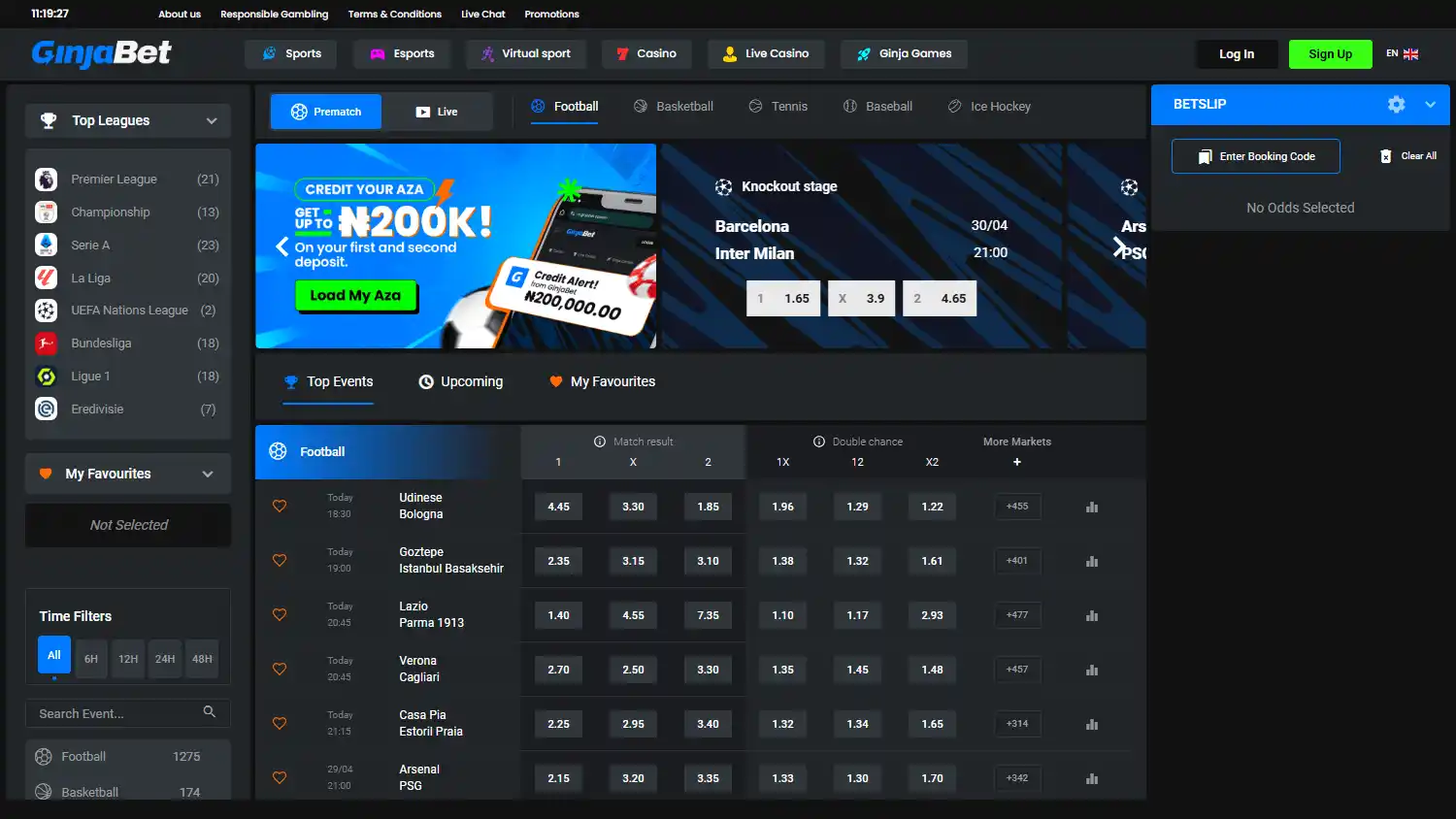 GinjaBet Casino screenshot 1