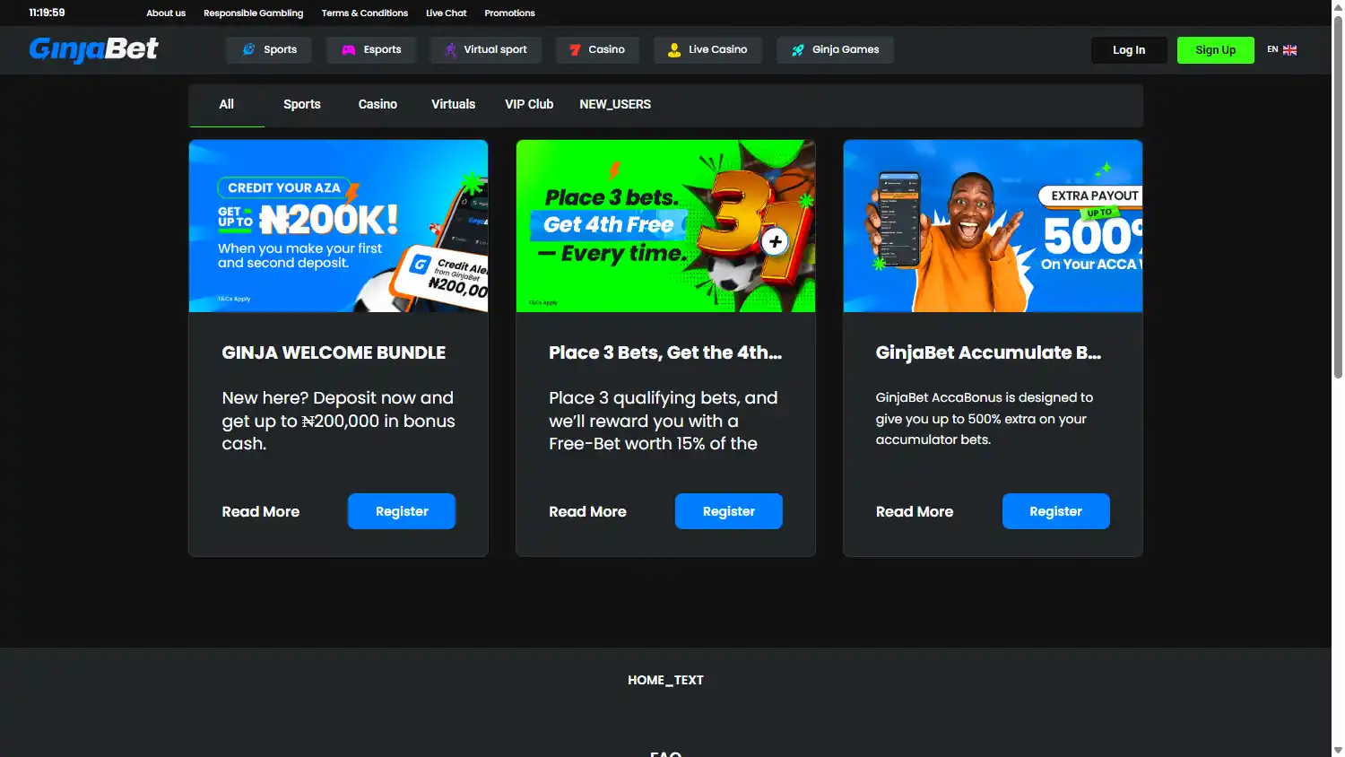 GinjaBet Casino screenshot 3