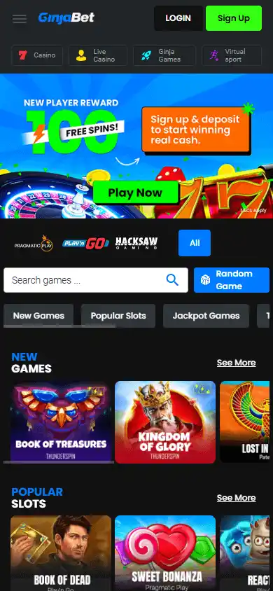 GinjaBet Casino screenshot 5