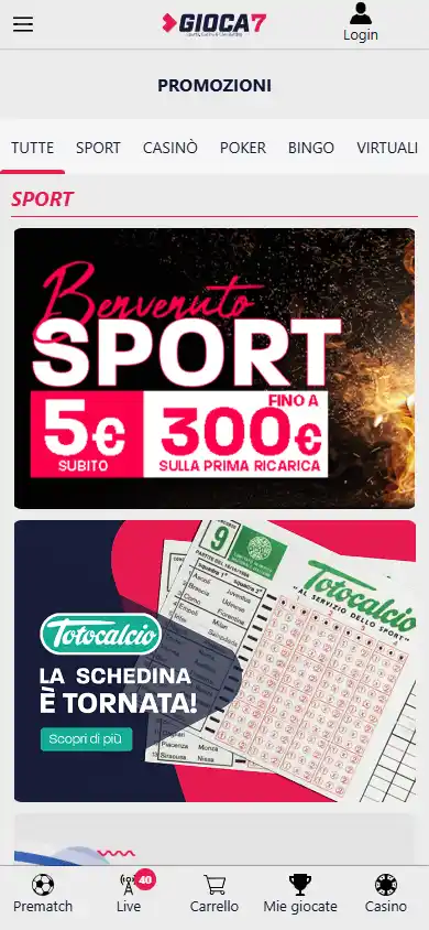 Gioca7 Casino screenshot 6