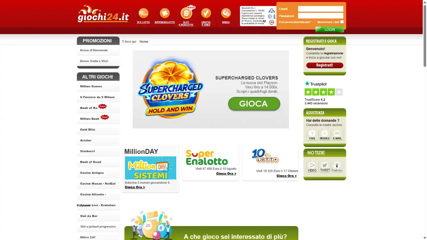 Giochi24 Casino screenshot 1