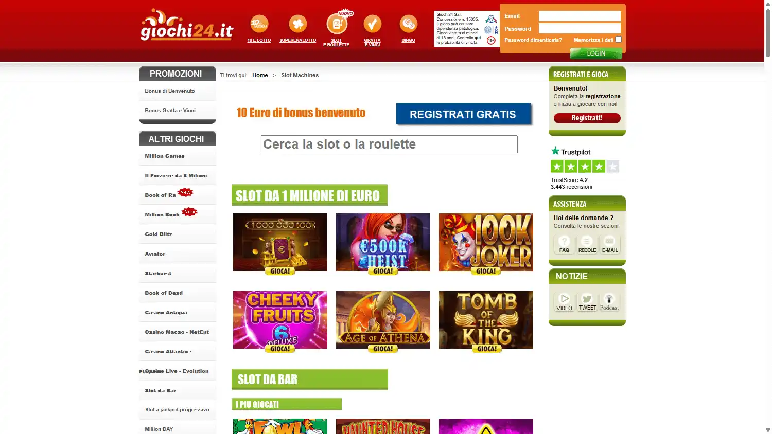 Giochi24 Casino screenshot 2