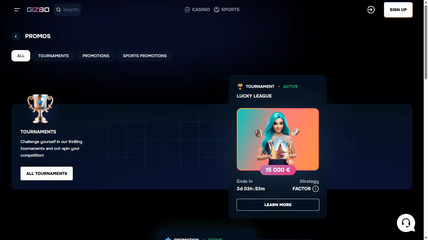 Gizbo Casino screenshot 3