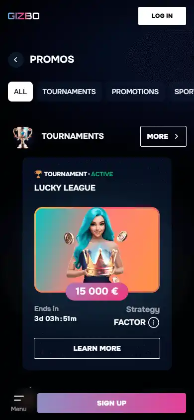 Gizbo Casino screenshot 6
