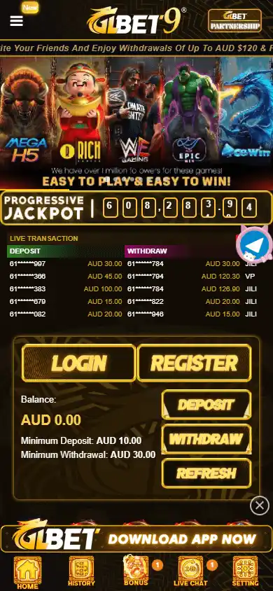 GLBET9 Casino screenshot 3