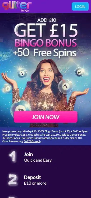 Glitter Bingo Casino screenshot 2