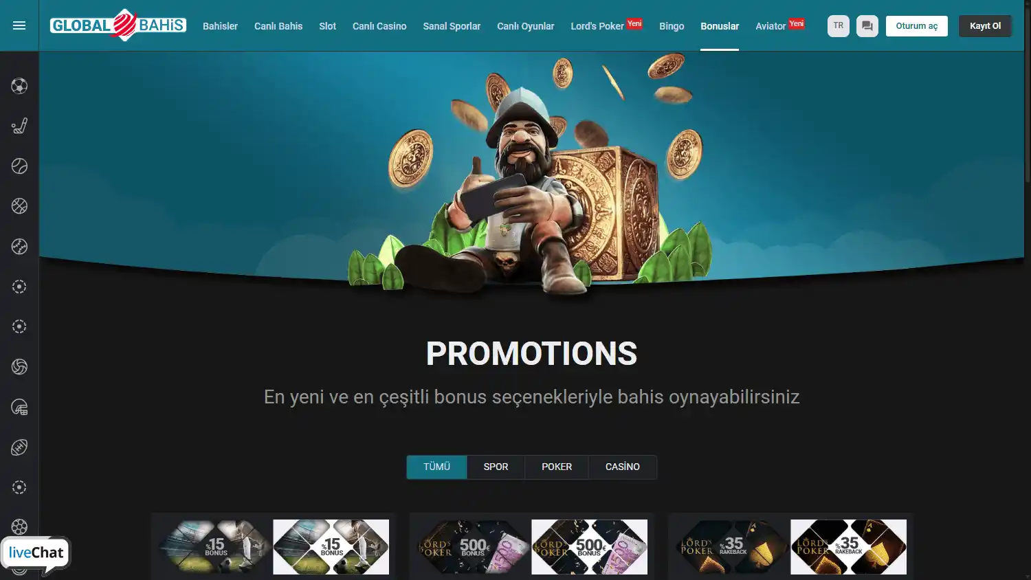 GlobalBahis Casino screenshot 3
