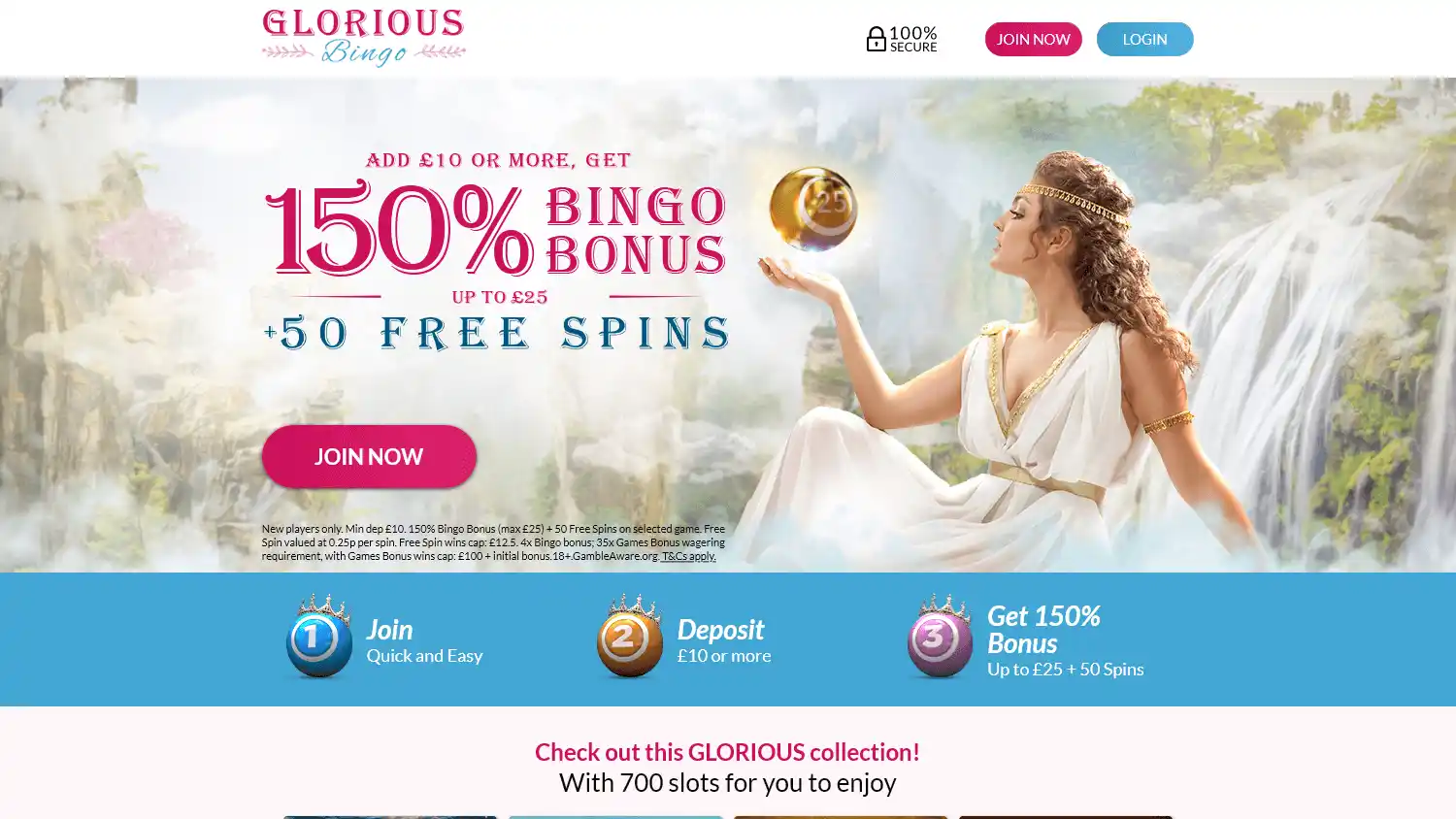 Glorious Bingo Casino screenshot 1