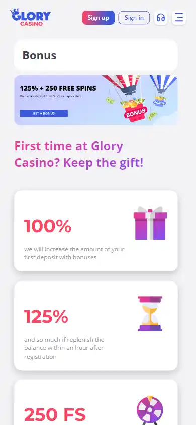 Glory Casino screenshot 4