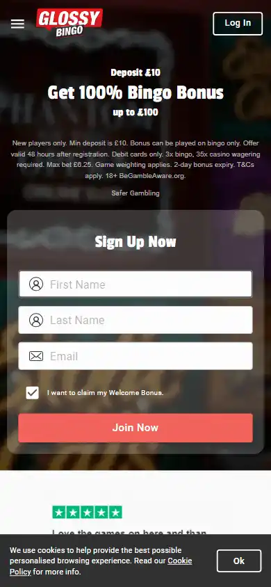 Glossy Bingo Casino screenshot 4