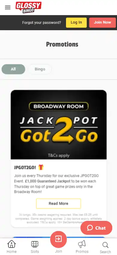 Glossy Bingo Casino screenshot 6