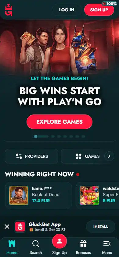 GluckBet Casino screenshot 4