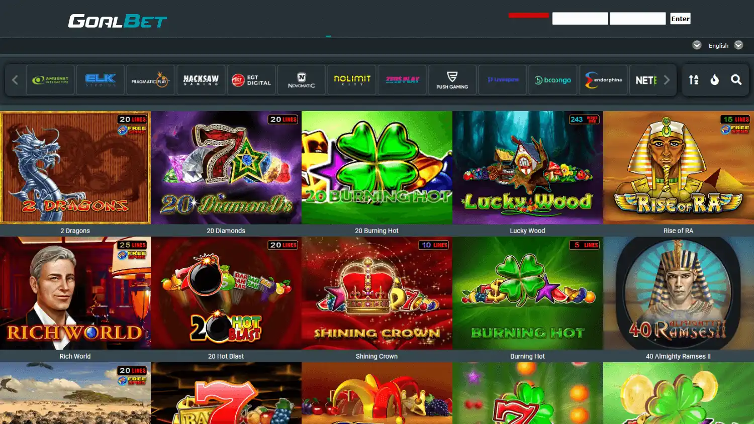Goalbet Casino screenshot 1
