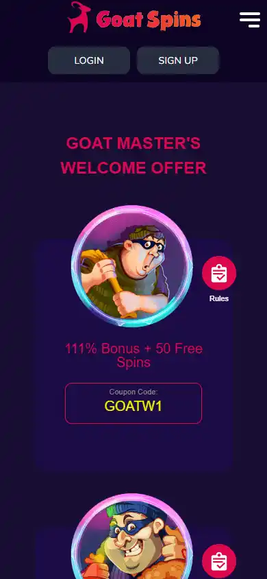 Goat Spins Casino screenshot 6